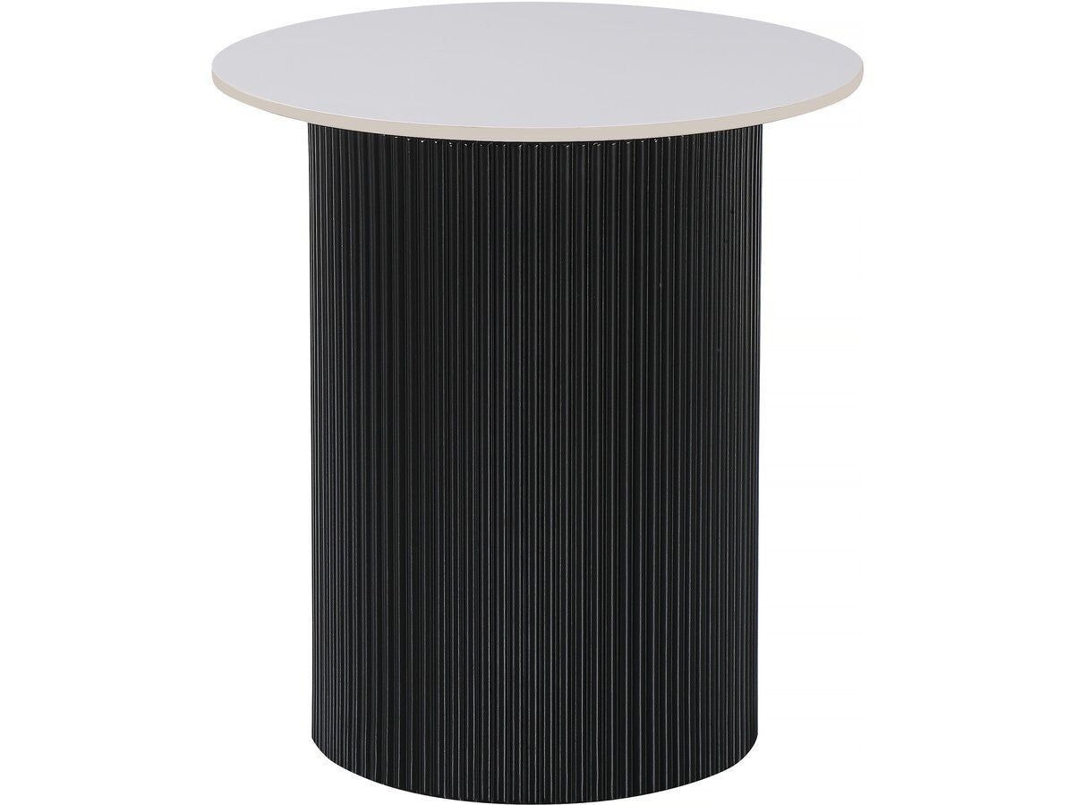 Tavolino laterale in ceramica "Eclat", tavolino, comodino - 50 x 50 x 55 cm - Bianco