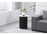 Tavolino laterale in ceramica "Eclat", tavolino, comodino - 50 x 50 x 55 cm - Bianco