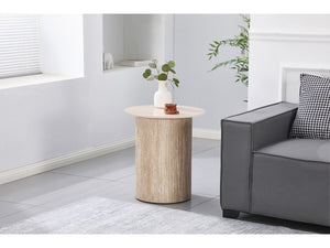 Tavolino laterale in ceramica "Eclat", tavolino, comodino - 50 x 50 cm - Marrone