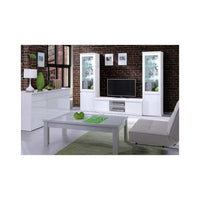 Tavolino da caffè FABIO - Bianco Lucido - 135 x 47 x 70 cm