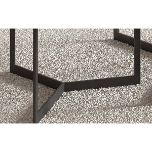 Tavolino basso nidificato rotondo in legno massiccio esotico. finitura nera collezione LAVE.