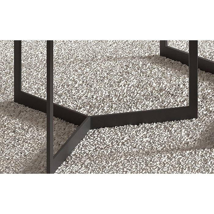 Tavolino basso nidificato rotondo in legno massiccio esotico. finitura nera collezione LAVE.