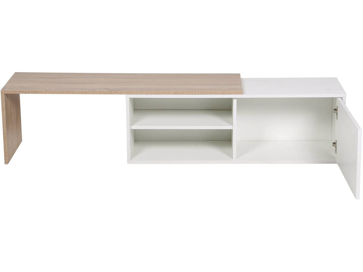 Tavolino "Melinda" - Bianco/Rovere