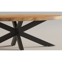 Tavolino basso ovale collezione MADEIRO marrone.