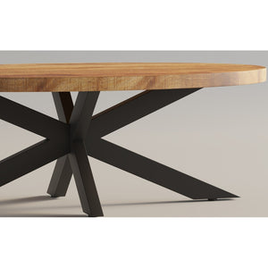 Tavolino basso ovale collezione MADEIRO marrone.