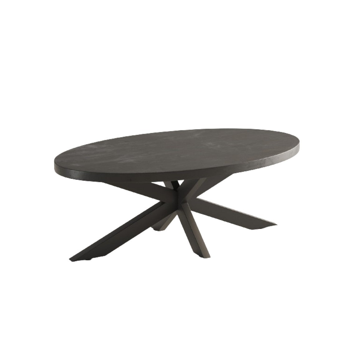 Tavolino basso ovale collezione MADEIRO nero.