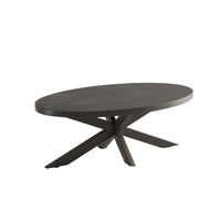 Tavolino basso ovale collezione MADEIRO nero.