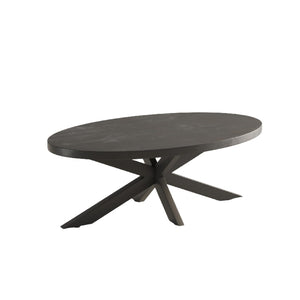 Tavolino basso ovale collezione MADEIRO nero.