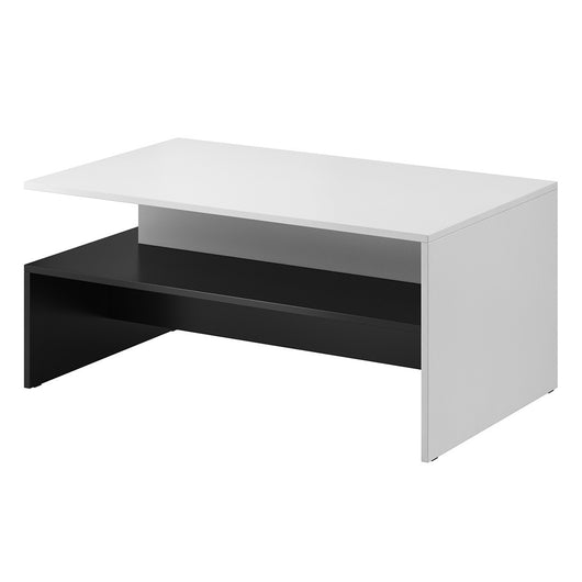 Tavolino basso design collezione RAMOS nero e bianco.