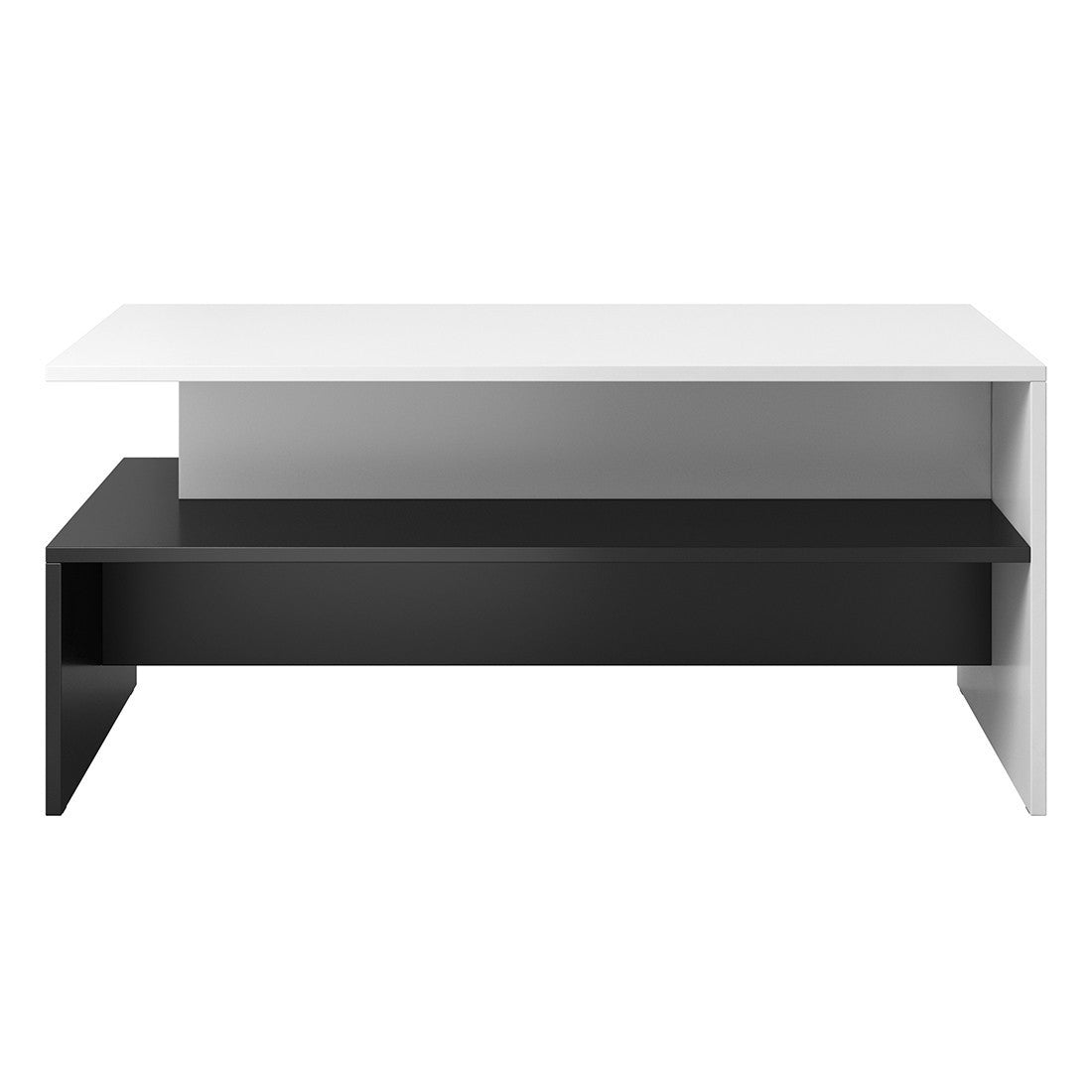 Tavolino basso design collezione RAMOS nero e bianco.