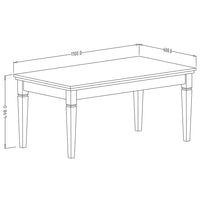 Tavolino basso rettangolare collezione ASSIA. Colori verde e rovere.