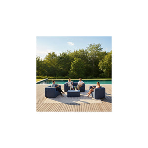 Tavolo coffre Terracotta - Apertura superiore - Interno ed esterno - Colore Blu