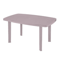 Tavolo da esterno color taupe in PVC – Dimensioni 140x90 cm