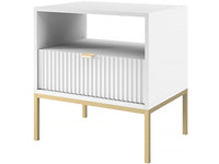 Comodino in legno "Tunis" - Bianco