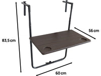 Tavolo da balcone pieghevole sospeso - 60 x 56 x 83,5 cm