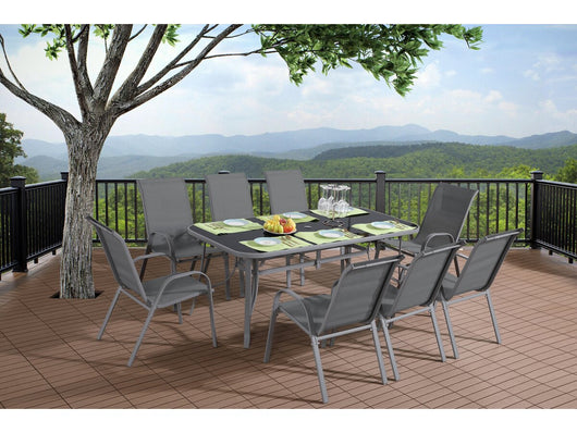 Tavolo da giardino "Cordoba" - Phoenix - 8 posti - Argentato
