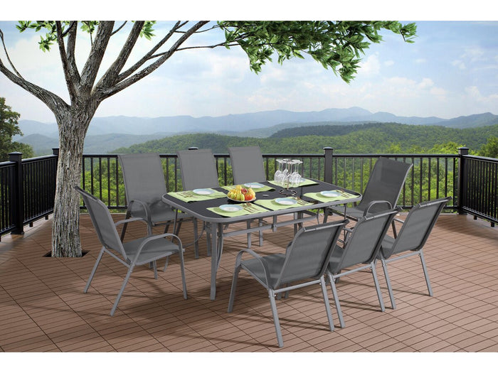 Tavolo da giardino "Cordoba" - Phoenix - 8 posti - Argentato