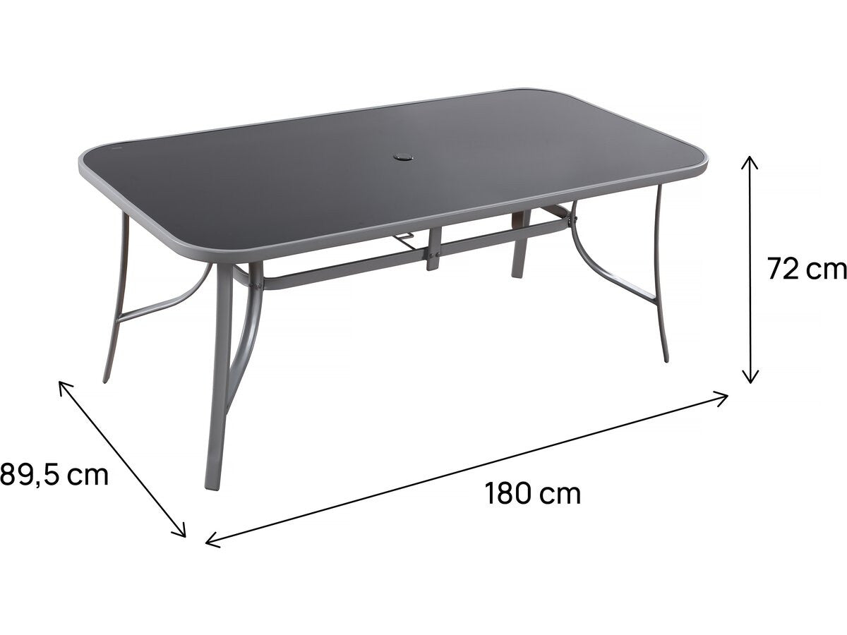 Tavolo da giardino "Cordoba" - Phoenix - 8 posti - Argentato