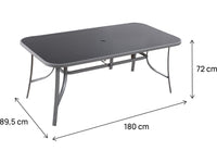 Tavolo da giardino "Cordoba" - Phoenix - 8 posti - Argentato