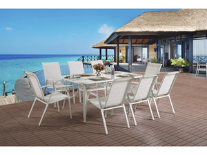 Tavolo da giardino "Cordoba" - Phoenix - 8 posti - Bianco