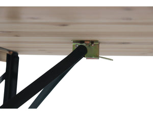 Tavolo da giardino pieghevole da brasserie con 2 panche "Lisbona" - 218 x 59,5 x 75 cm - Marrone