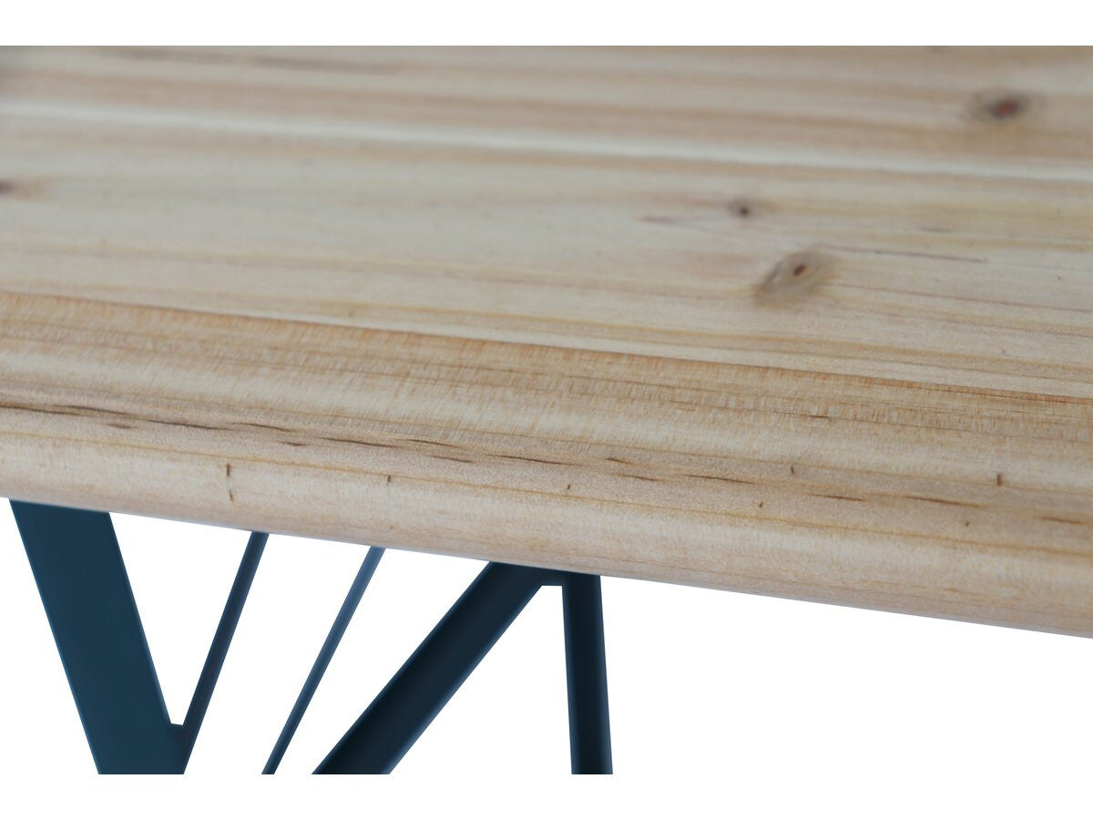 Tavolo da giardino pieghevole da brasserie con 2 panche "Lisbona" - 218 x 59,5 x 75 cm - Marrone