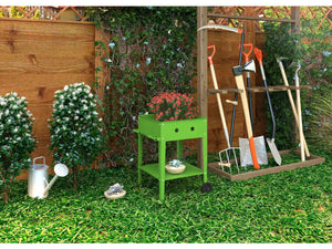 Carrello portavasi in metallo "Laurier" - 55 x 55 x 80 cm - Verde