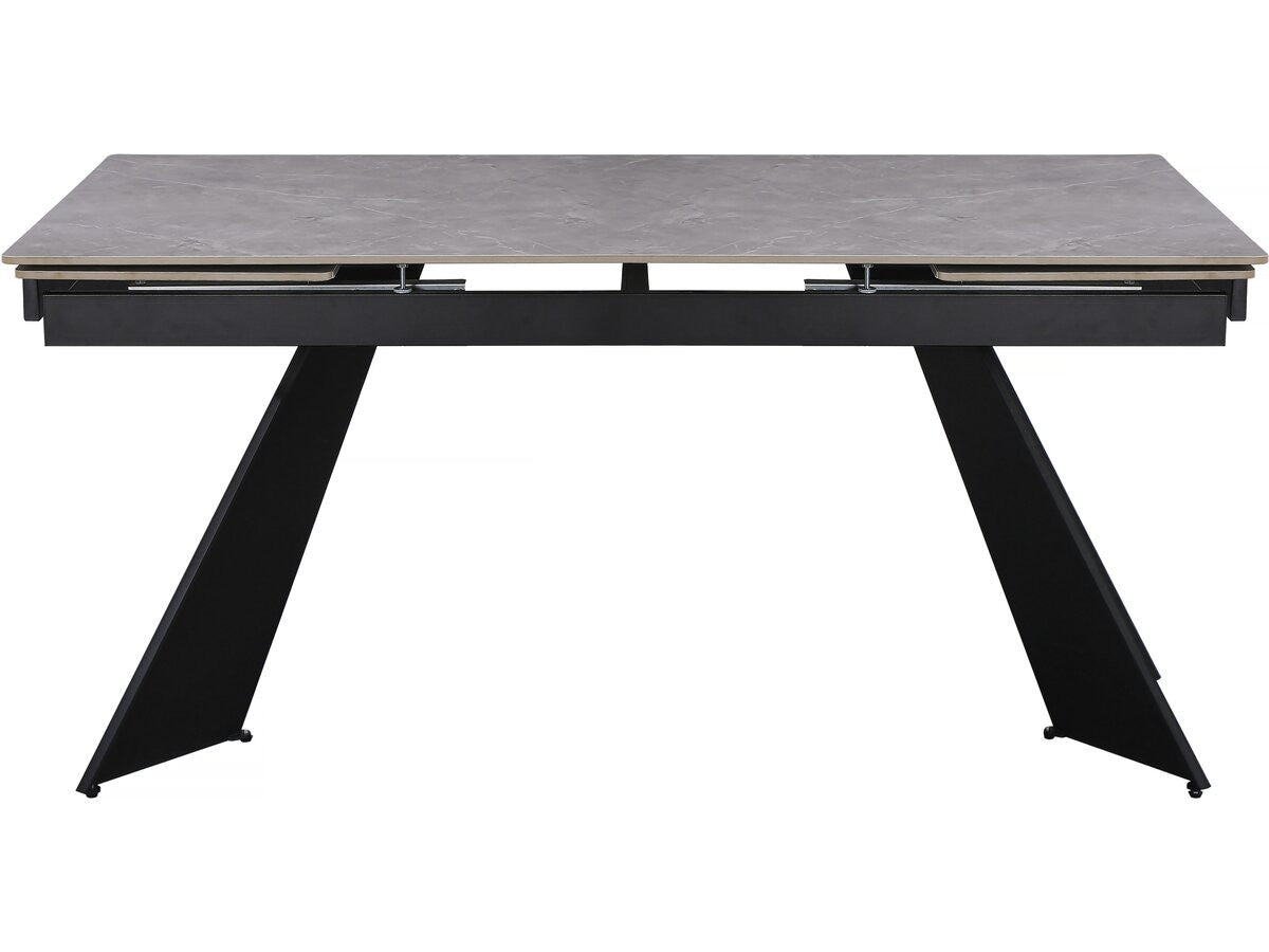 Tavolo da pranzo allungabile in ceramica per 6-10 persone "Equinoxe" - Grigio marmorizzato