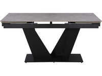 Tavolo da pranzo allungabile in ceramica - 160/240 cm - da 6 a 10 persone "Nova" - Grigio marmorizzato