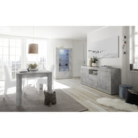 Tavolo allungabile Collezione URBAN colore cemento, dimensioni 137x90cm