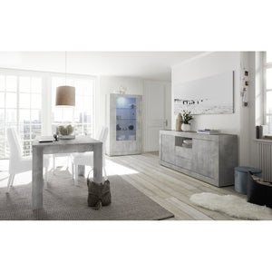 Tavolo allungabile Collezione URBAN colore cemento, dimensioni 137x90cm