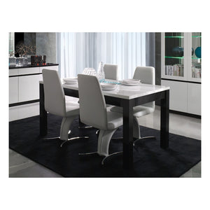 Tavolo FABIO - Colori nero e bianco - 160 cm