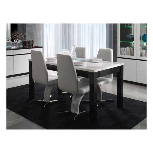 Tavolo FABIO - Colori nero e bianco - 160 cm