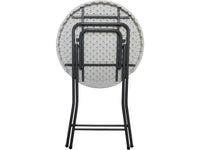 Tavolo alto pieghevole in plastica "Lili" Ø 80 cm - bianco