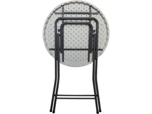 Tavolo alto pieghevole in plastica "Lili" Ø 80 cm - bianco