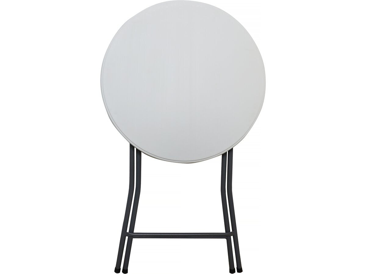Tavolo alto pieghevole in plastica "Lili" Ø 80 cm - bianco