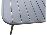 Table jardin en métal "Bilbao" - 150 x 90 x 71 cm - Gris