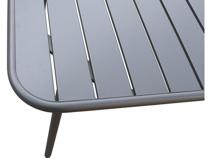 Table jardin en métal "Bilbao" - 150 x 90 x 71 cm - Gris