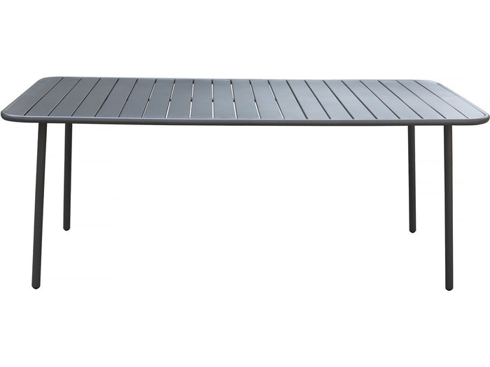 Tavolo da giardino in metallo "Bilbao" - 180 x 90 x 71 cm - Grigio