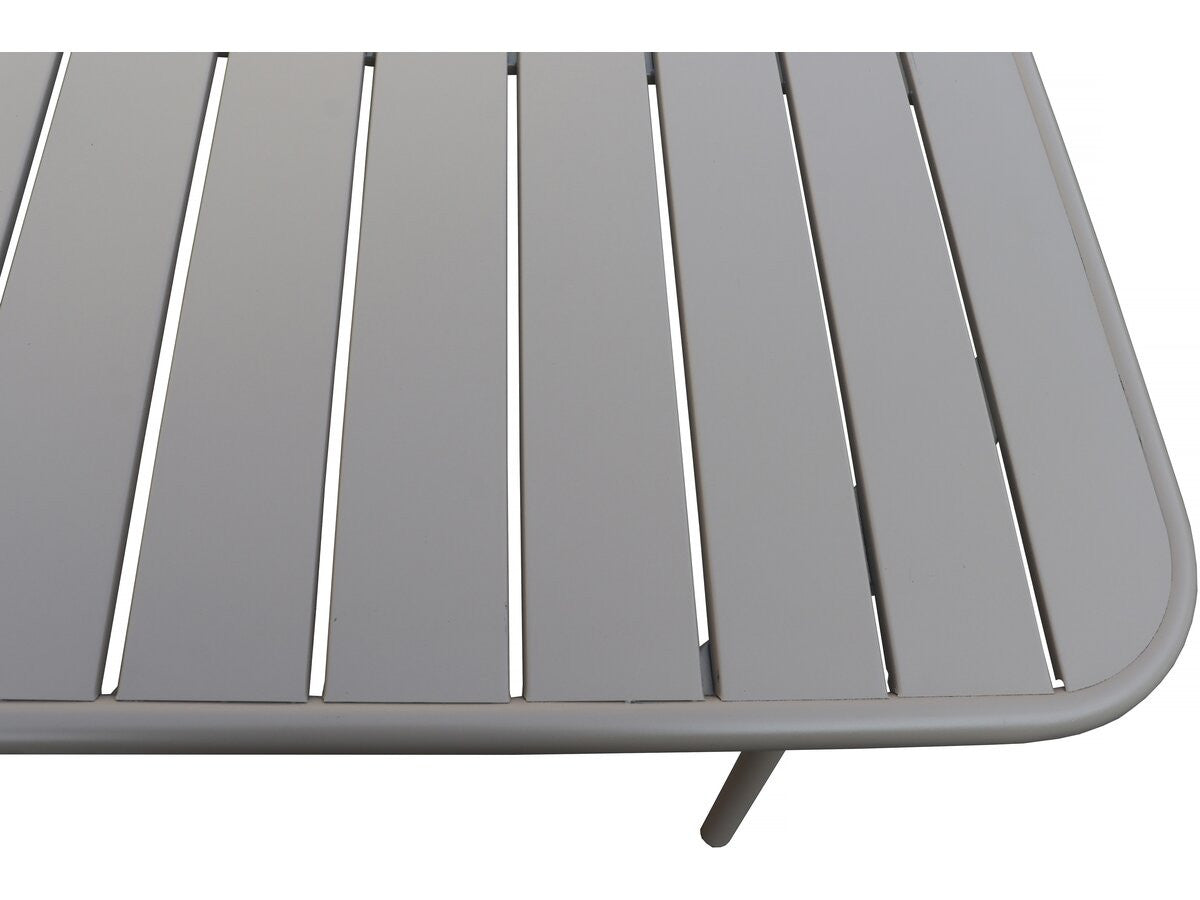 Tavolo da giardino in metallo "Bilbao" - 150 x 90 x 71 cm - Tortora