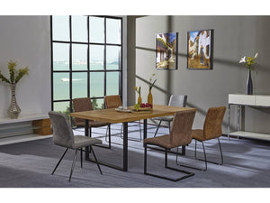 Tavolo da pranzo 180x100x75 cm Presidio Rovere e Nero