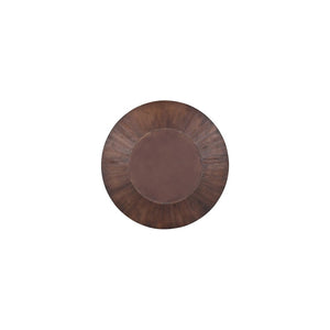 Tavolo rotondo collezione FRANCHIA in legno esotico di mangolia marrone diametro 130 cm.