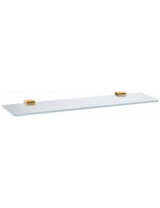 Mensola doccia NIL in vetro e ottone dorato 60 cm