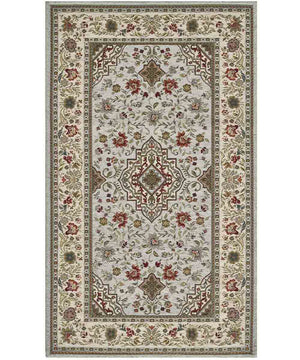 Tappeto orientale classico TABRIZ GRIGIO in ciniglia multiuso lavabile antiscivolo cm.140x200
