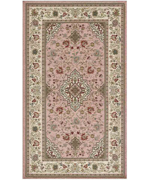 Tappeto orientale classico TABRIZ ROSA in ciniglia multiuso lavabile antiscivolo cm.115x175