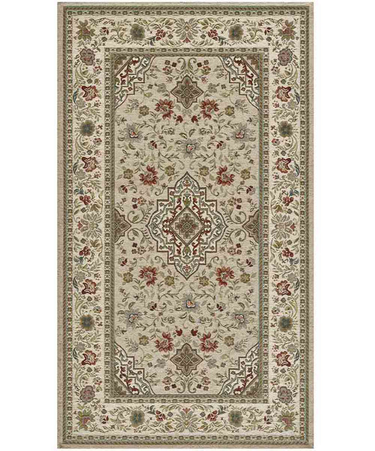 Tappeto orientale classico TABRIZ TORTORA in ciniglia multiuso lavabile antiscivolo cm.115x175