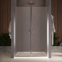 Box doccia nicchia 80 cm porta due battenti H200 cm cristallo 8mm profilo SATINATO ELDA