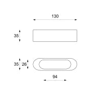 E-STYLO Tavolino in pietra fossile di design moderno, perfetto anche come porta TV elegante e funzionale, 35cm X 130cm H. 35cm