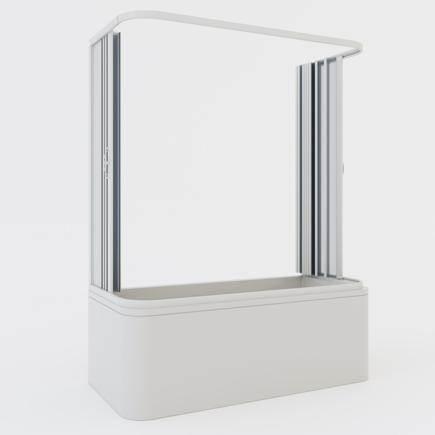 Box a 3 lati sopravasca in PVC a soffietto 70x150x70 cm H 150 mod. Tagete con apertura centrale