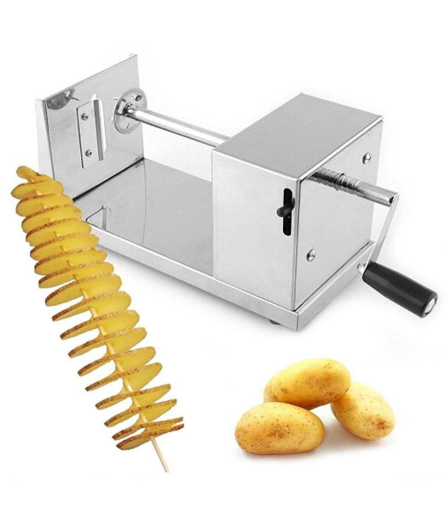 Taglia Affetta A Spirale Ricciolo Patate In Acciaio Inox Professionale Chips         